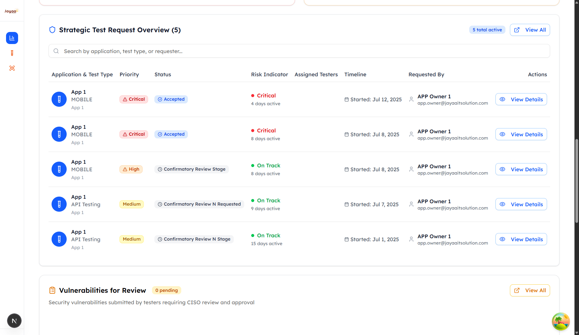 VulSphere dashboard preview 8
