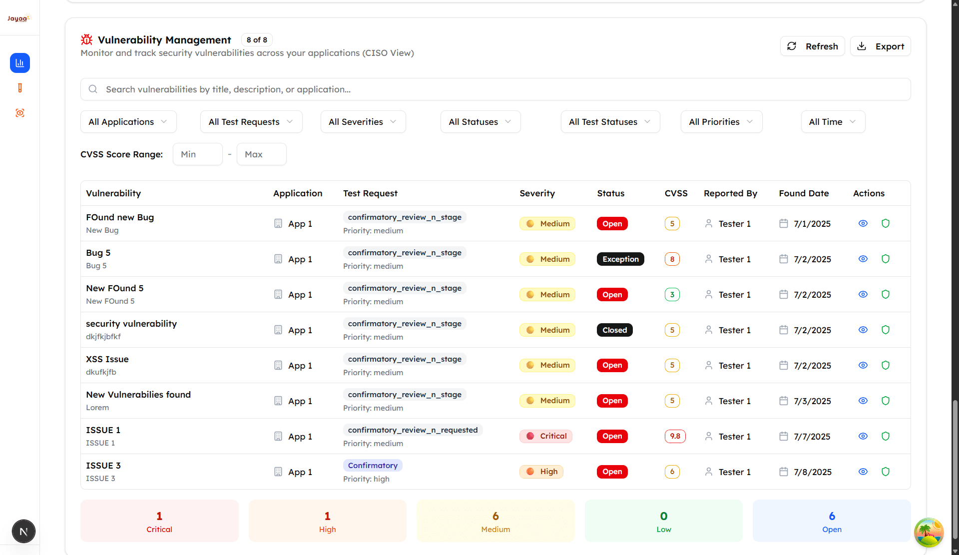 VulSphere dashboard preview 9